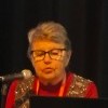 Bokmässan Göteborg 2025<br>Eva Högmark, Thomas Thorild Sällskapets ordförande.